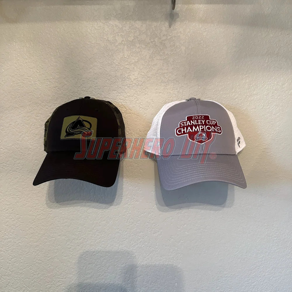 Hat Display Wall Mount | Hang your caps with ease using these wall hooks! - Superhero DIY