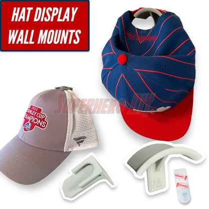 Hat Display Wall Mount | Hang your caps with ease using these wall hooks! - Superhero DIY