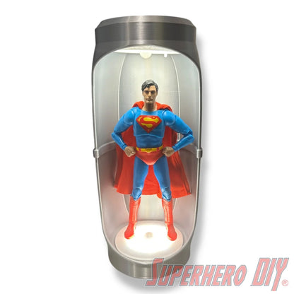 Hero Pod for 1:12 scale – Wall-Mountable Light-Up Action Figure Display - Superhero DIY