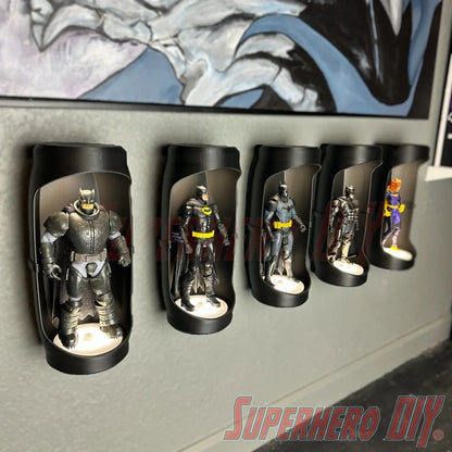 Hero Pod for 1:12 scale – Wall-Mountable Light-Up Action Figure Display - Superhero DIY