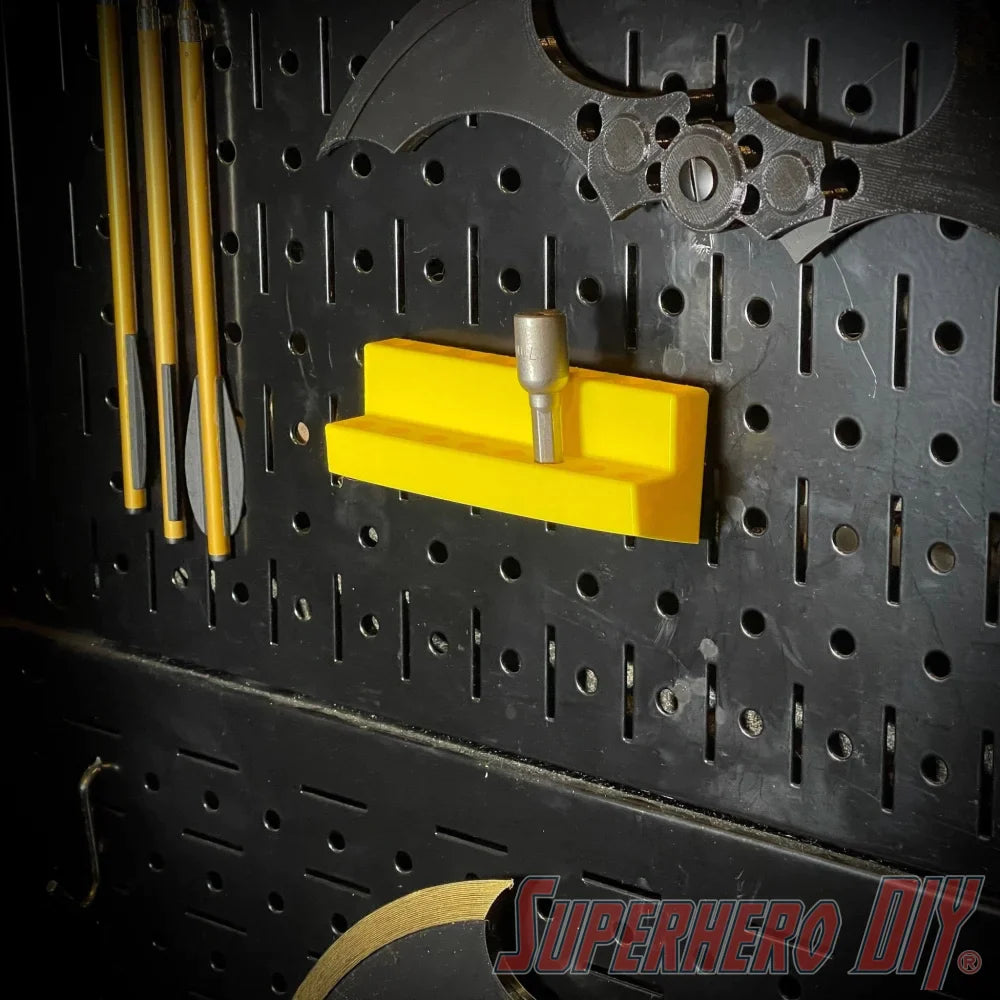 Hex Bit holder for Wall Control Pegboard | Wall Control bit organizer for metal pegboard - Superhero DIY