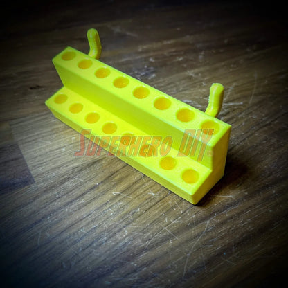 Hex Bit holder for Wall Control Pegboard | Wall Control bit organizer for metal pegboard - Superhero DIY