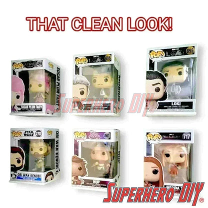 Hexagon Funko Pop Box Floating Shelves | Wall Mount fits Soft Cases or Hard Protectors or Funko Box only | Screws included! - Superhero DIY
