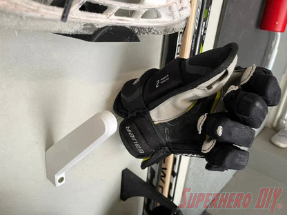 Hockey Glove Wall Mount (pair) | Hockey Gear Storage Solution - SuperheroDIY