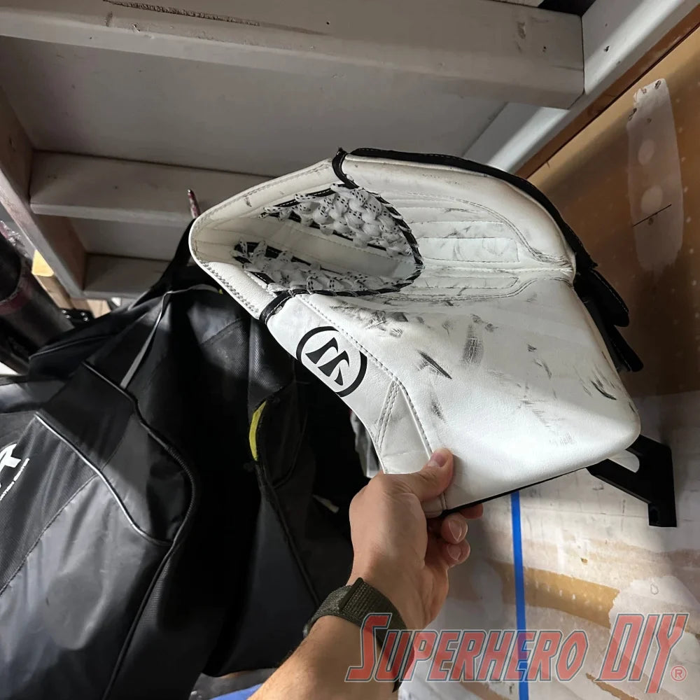 Hockey Goalie Glove or Blocker Wall Mount | Goalie Gear Storage Solution - Superhero DIY