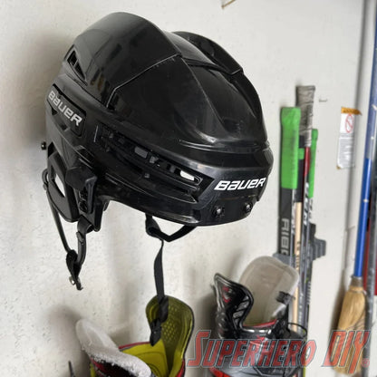 Check out the Hockey Helmet Wall Mount | Hockey Gear Storage Solution from Superhero DIY! The perfect solution for only $8.99