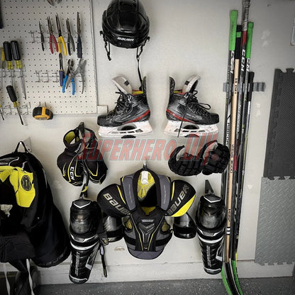 Hockey Helmet Wall Mount | Hockey Gear Storage Solution - Superhero DIY