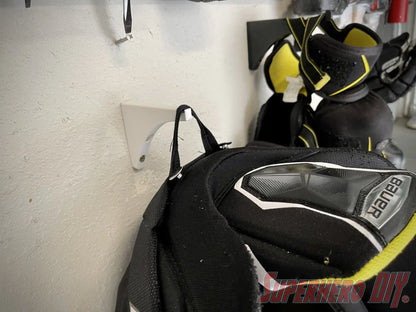 Hockey Pants or Shoulder Pads Wall Mount | Hockey Gear Storage Solution - Superhero DIY