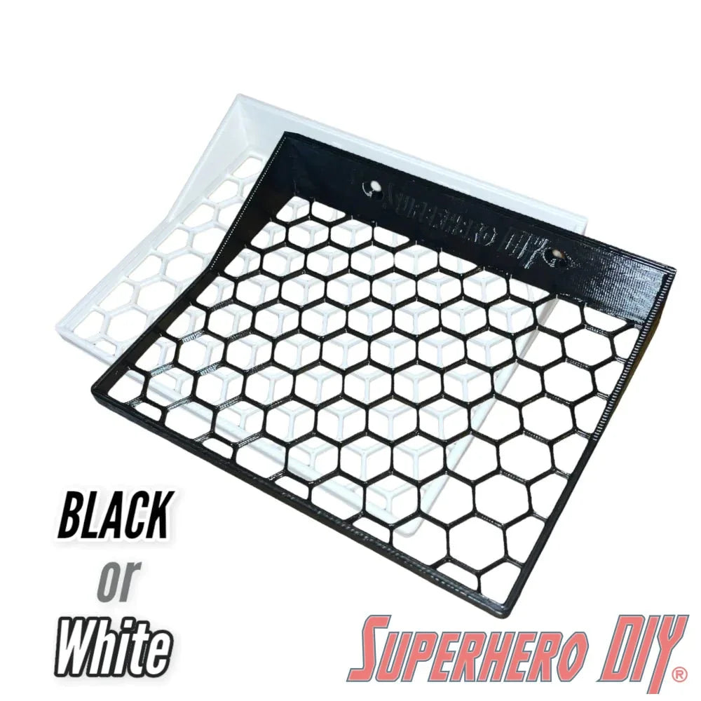 Honeycomb Floating Shelf for Funko Pop Boxes | Wall Mount fits Soft or Hard Cases or Box only | Screws included - Superhero DIY