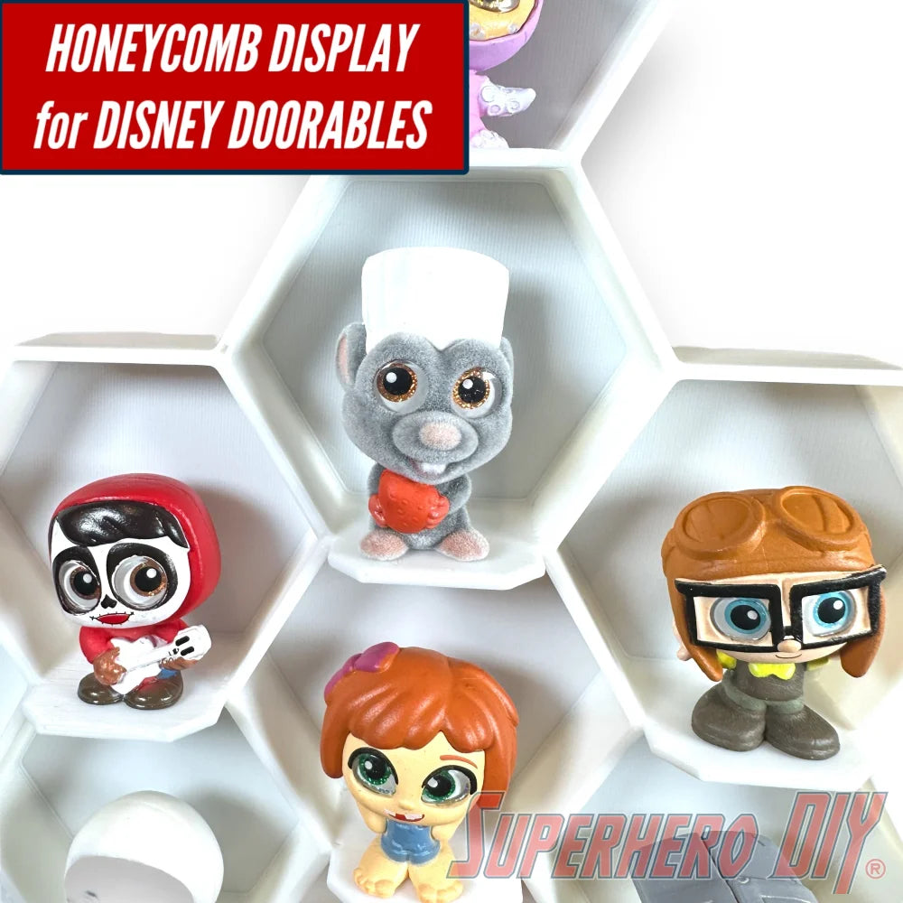 Honeycomb Wall Display for Disney Doorables - Superhero DIY