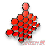 Honeycomb Wall Display for Disney Doorables: Organize and Showcase Your Collection with red 3D honeycomb design