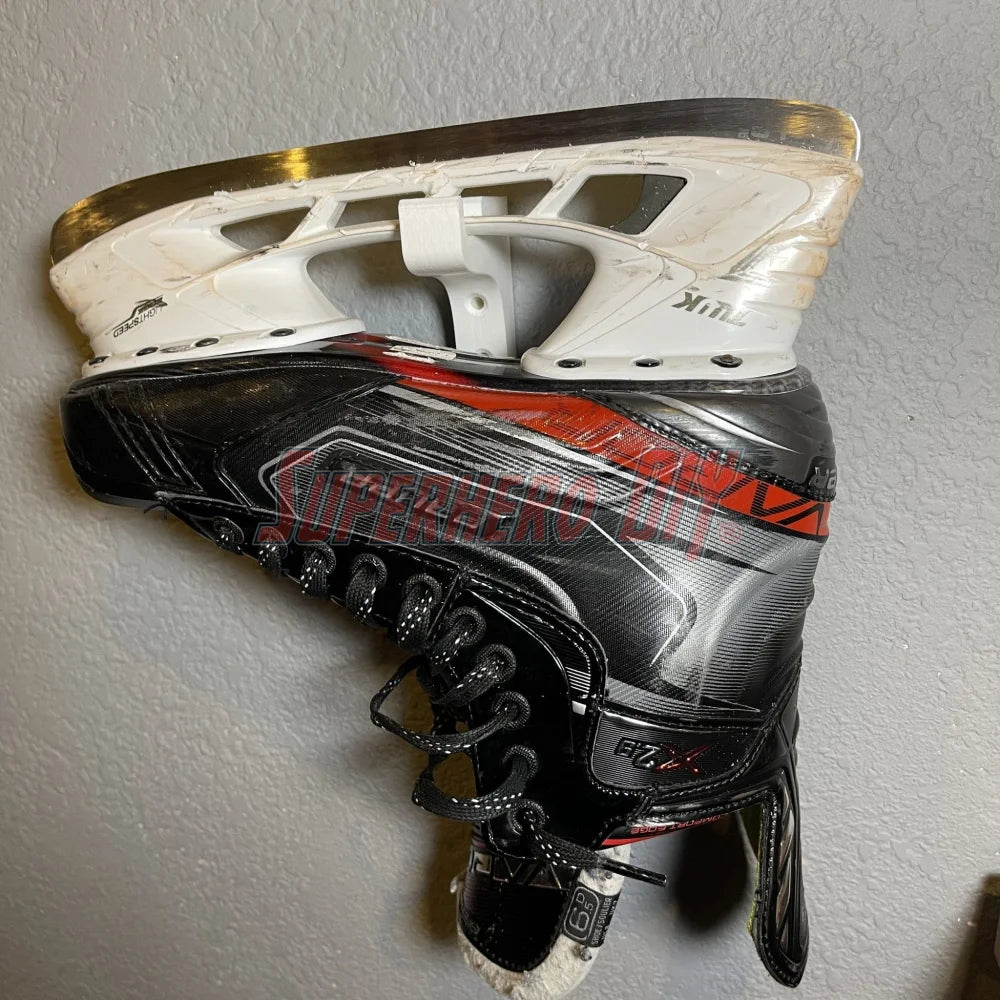 Ice Skate Wall Hanger Mount | Hockey Gear Storage Solution (2-PACK) - Superhero DIY