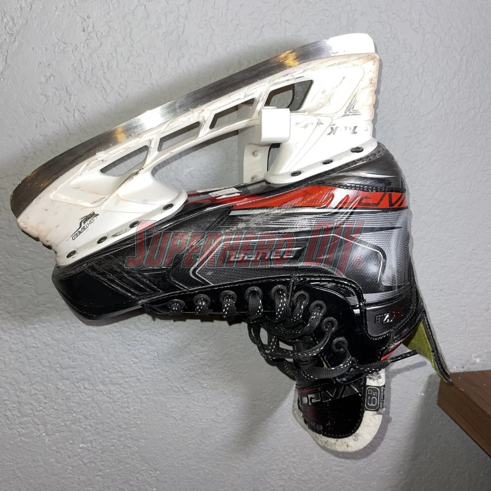 Ice Skate Wall Hanger Mount | Hockey Gear Storage Solution (2-PACK) - Superhero DIY