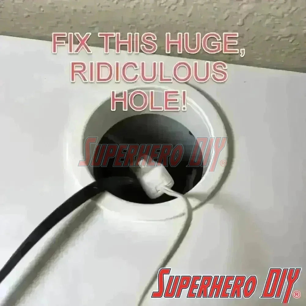 IKEA MICKE desk hole cover | Fits right into open wiring hole | Multiple colors - Superhero DIY