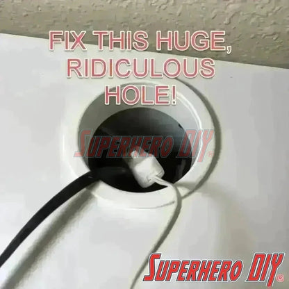 IKEA MICKE desk hole cover | Fits right into open wiring hole | Multiple colors - Superhero DIY