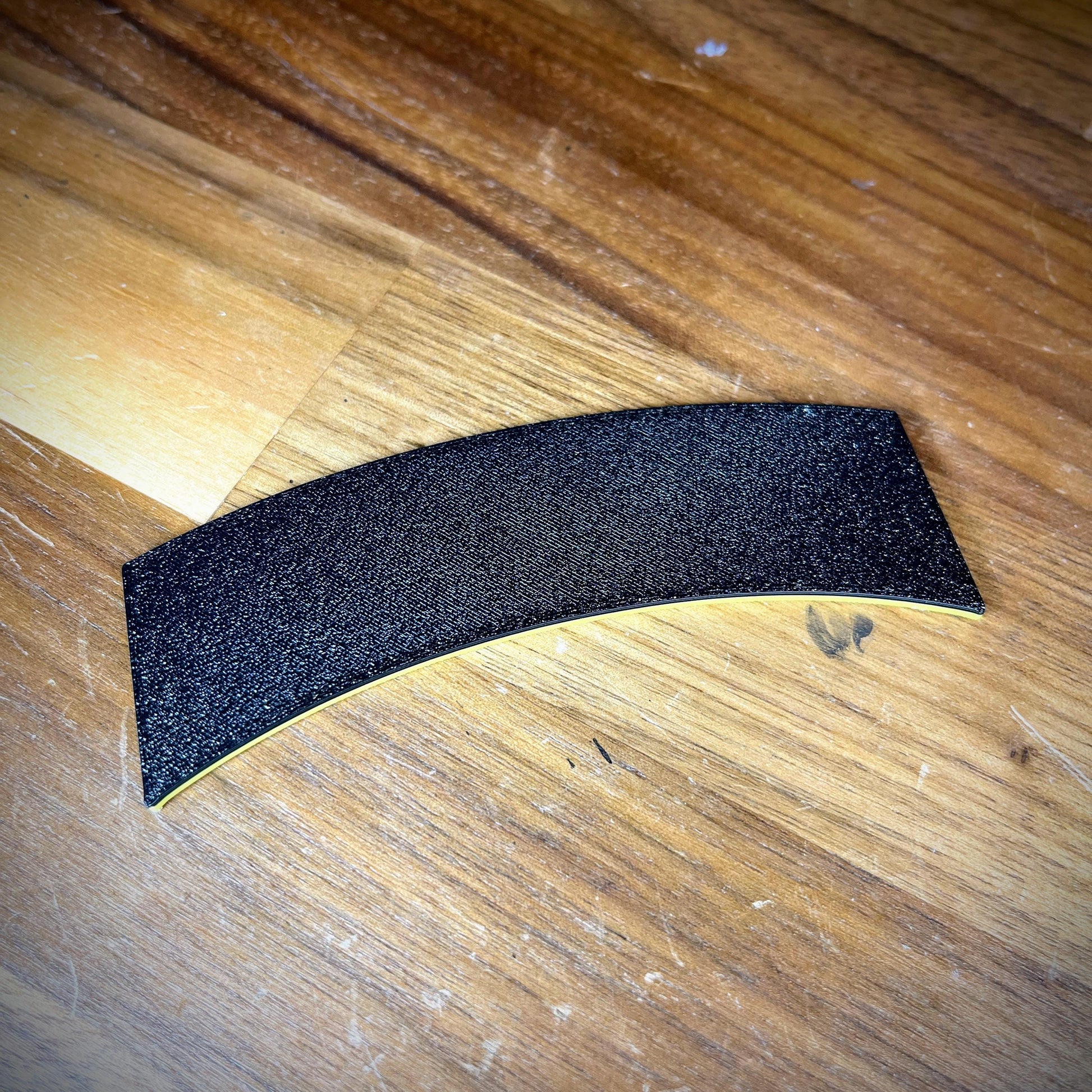 3D Army Ranger Tab replica in black with yellow trim, ideal for display in shadow box or wall mounting.