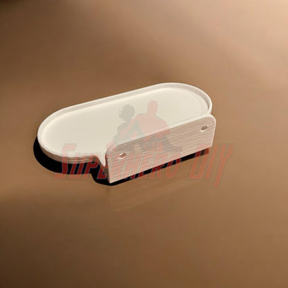 Google Nest Hub wall mount, 3D-printed shelf with screws, perfect for organizing and elevating your Google Home Hub, angled design.