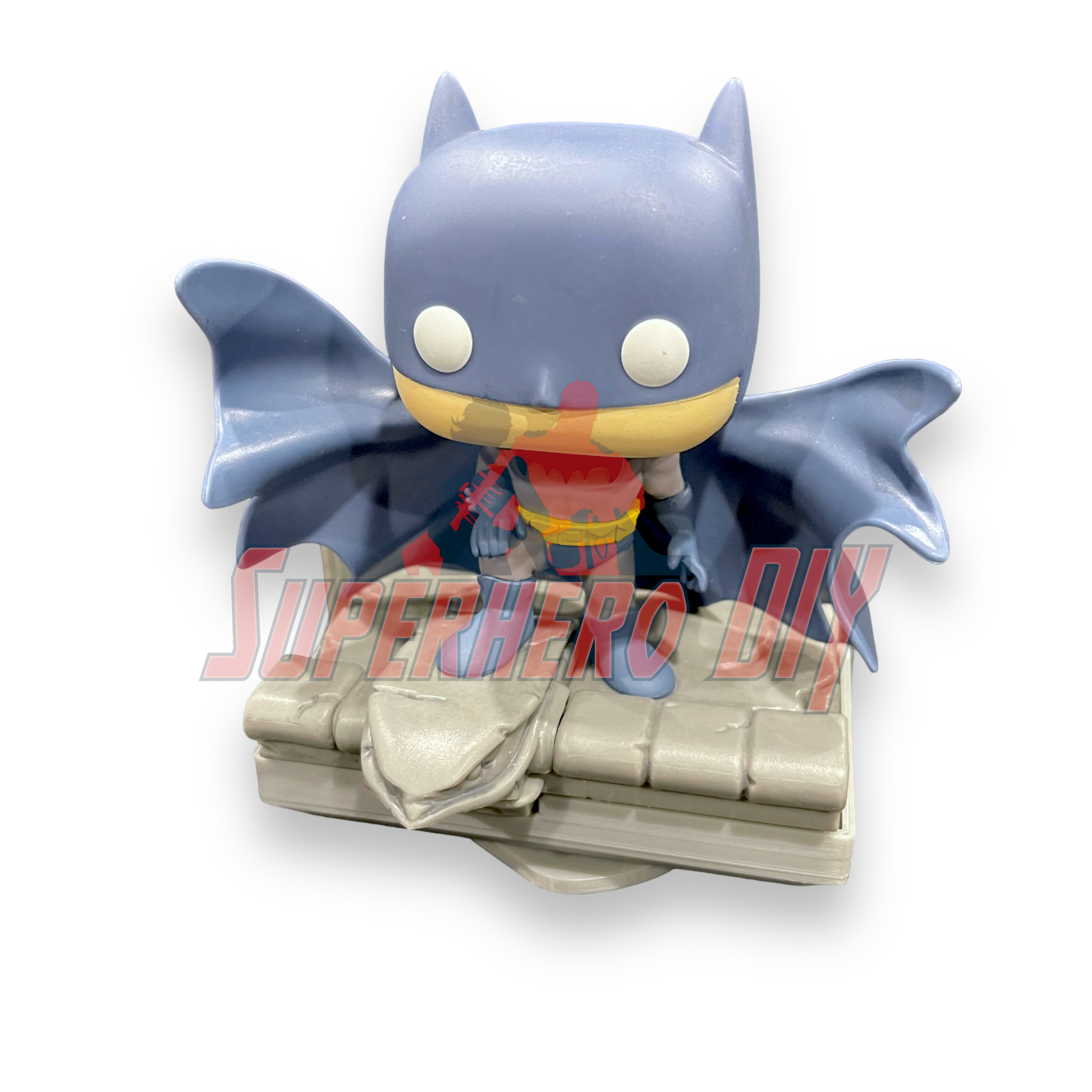 Rotating Shelf for Jim Lee Batman (HUSH) Funko Pop displaying on wall mount