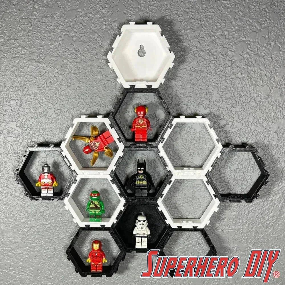 LEGO DEEP Hexagon Display for LEGO® Minifigures - Superhero DIY