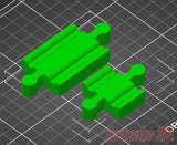 Male to Male Train Track Connector Piece compatible with Brio or Thomas Wooden Train Track | 3D-printed enhancement for Wooden Train Set - Superhero DIY