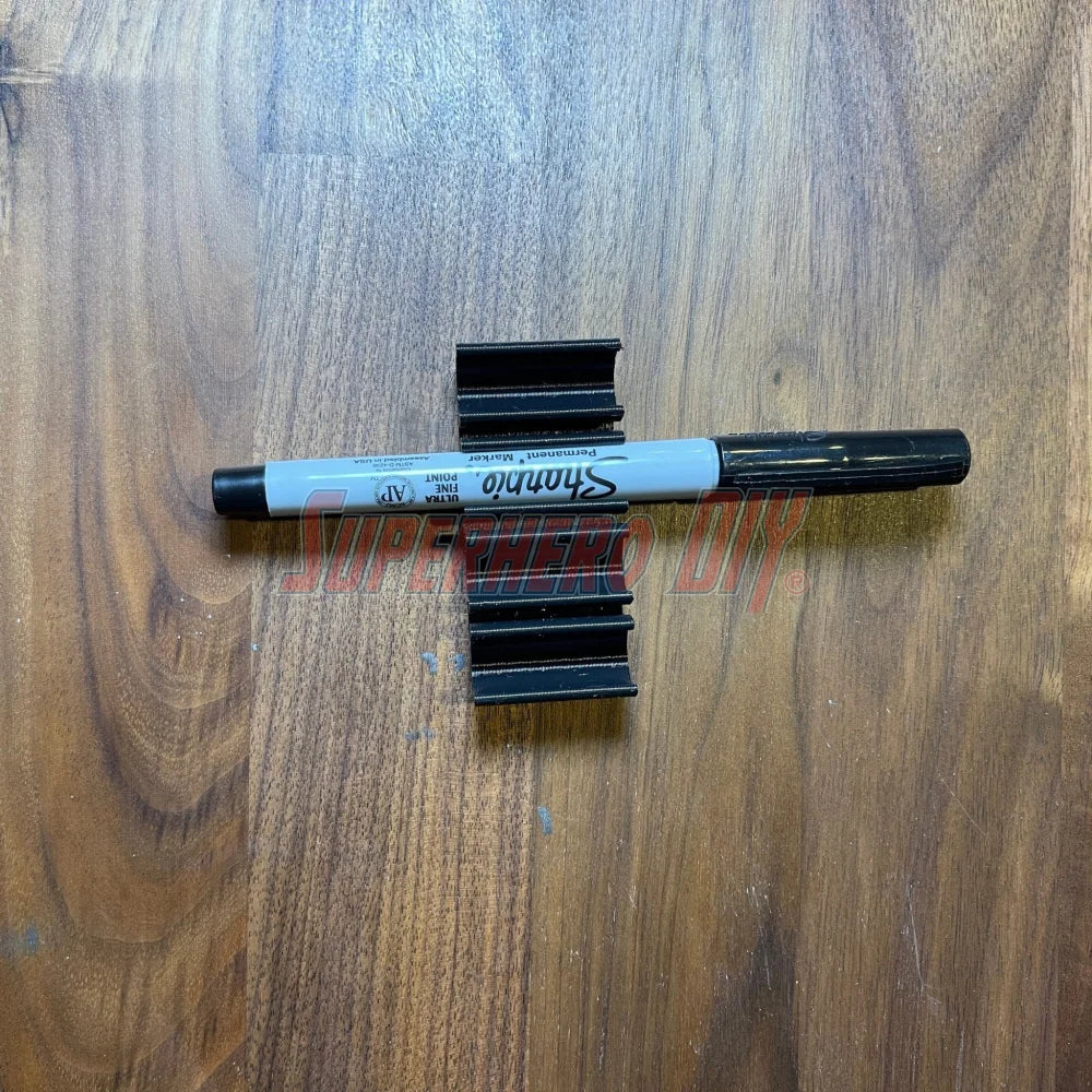 Marker Holder for Sharpie ULTRA FINE Permanent Markers | Side Mount 4 or 8 Ultra FINE Sharpie pens | Simple marker organizer - Superhero DIY