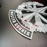 Master Gunner Badge display insignia in 3D design, showcasing precision engineering for wall or shadow box display.