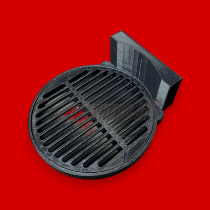 Mini mug drip tray Nespresso Essenza on red background, compatible with Breville and Krups versions, ideal for using larger mugs.