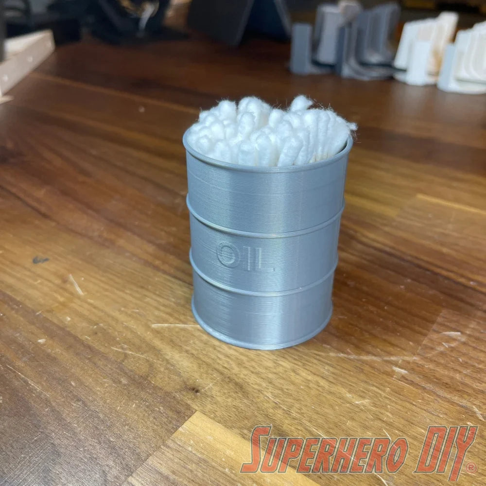 Check out the Mini Oil Drum - a Simple Desktop Oil Drum, Desk Organizer or Candy Holder, or gag gift! Mini Oil Barrel from Superhero DIY! The perfect solution for only $8.90