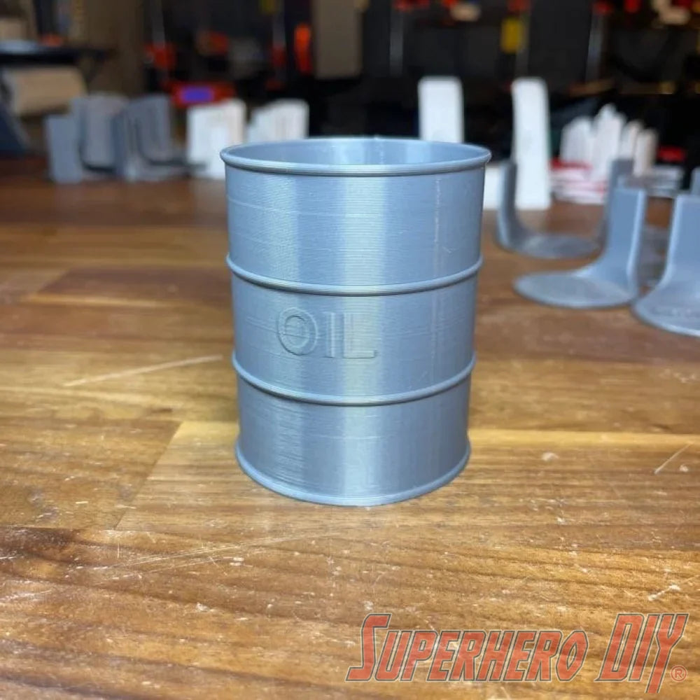 Mini Oil Drum - a Simple Desktop Oil Drum, Desk Organizer or Candy Holder, or gag gift! Mini Oil Barrel - Superhero DIY