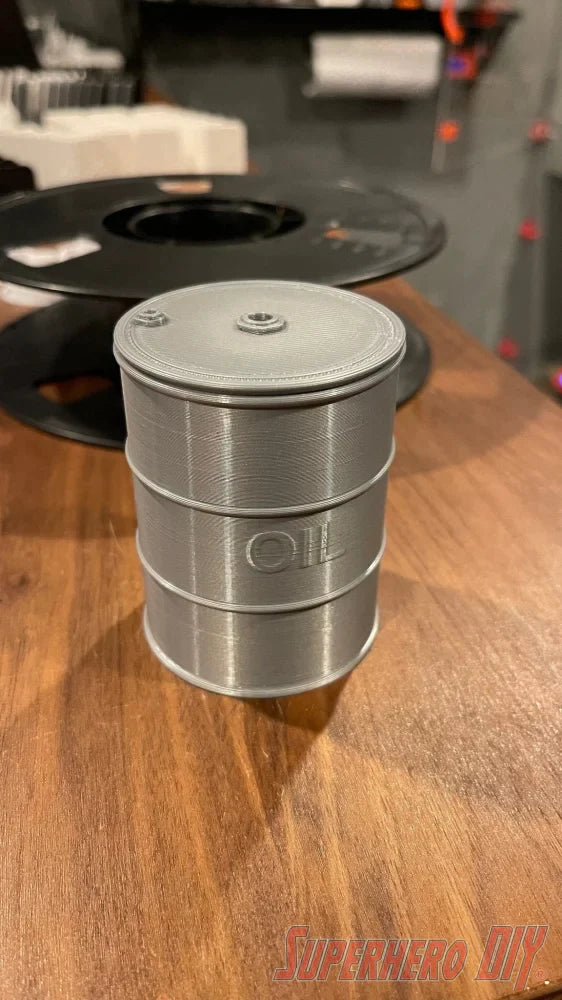 Check out the Mini Oil Drum - a Simple Desktop Oil Drum, Desk Organizer or Candy Holder, or gag gift! Mini Oil Barrel from Superhero DIY! The perfect solution for only $8.90