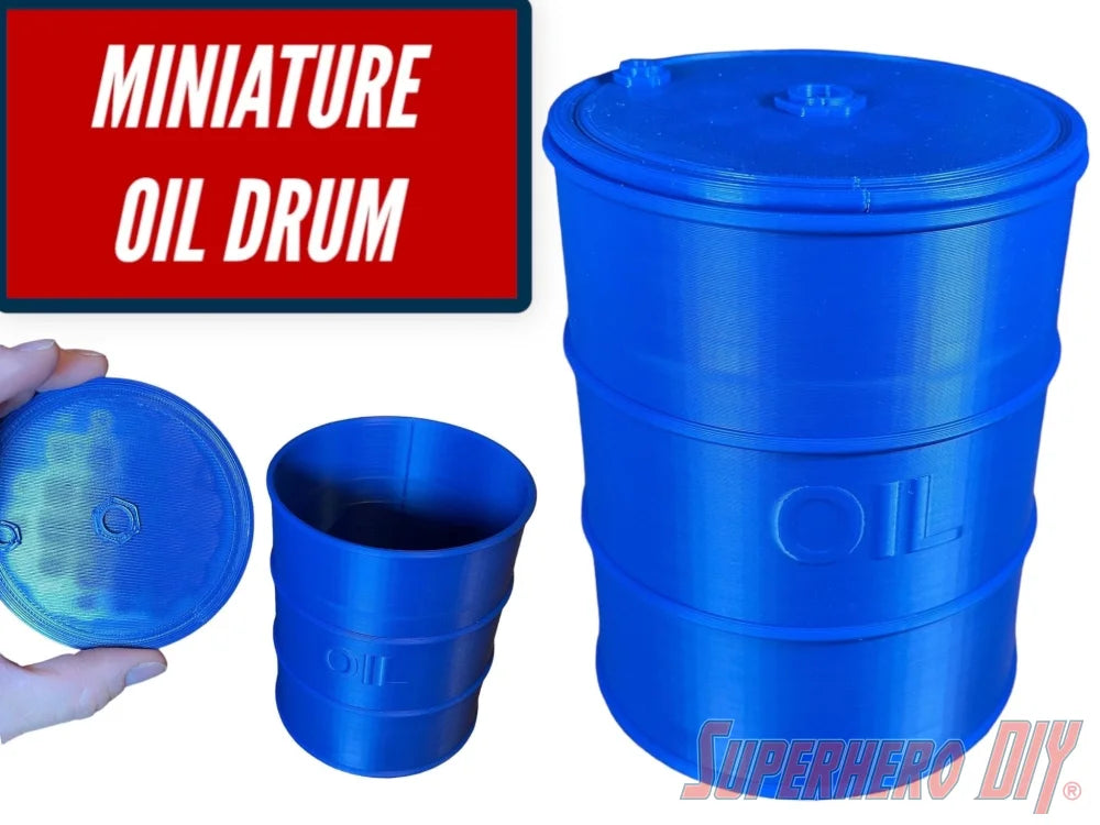 Mini Oil Drum - a Simple Desktop Oil Drum, Desk Organizer or Candy Holder, or gag gift! Mini Oil Barrel - Superhero DIY