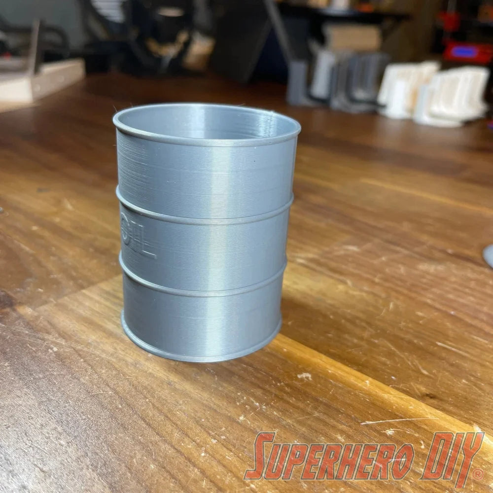 Check out the Mini Oil Drum - a Simple Desktop Oil Drum, Desk Organizer or Candy Holder, or gag gift! Mini Oil Barrel from Superhero DIY! The perfect solution for only $8.90