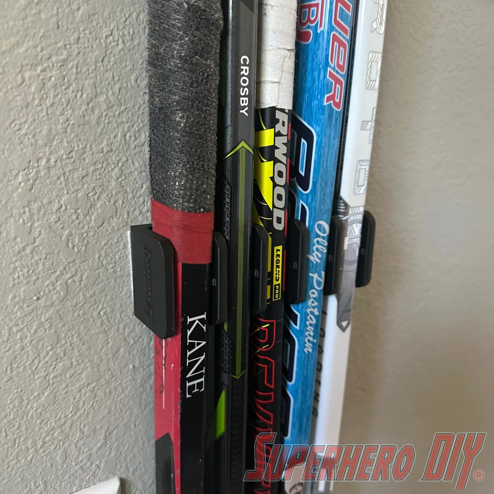 MINI Stick Holder Wall Mount for Knee Hockey Sticks - Superhero DIY