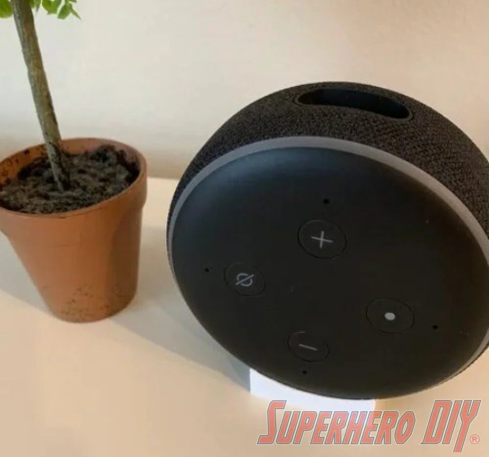 Check out the Minimalist Stand for Amazon Echo Dot 3rd Gen Smart Speaker from Superhero DIY! The perfect solution for only $3.60