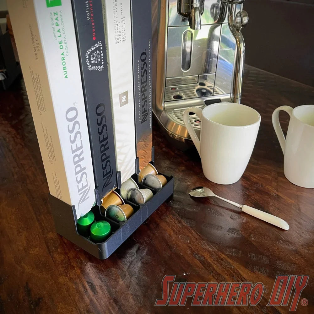 Check out the Nespresso Sleeve Holder for ORIGINAL Coffee Pods | Multiple sizes | Coffee Pod Dispenser Tray | Nespresso Coffee Pod Stand from Superhero DIY! The perfect solution for only $5.39