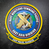 Unit Pearl Harbor scroll on the NMCPAC East Asia Division insignia wall display