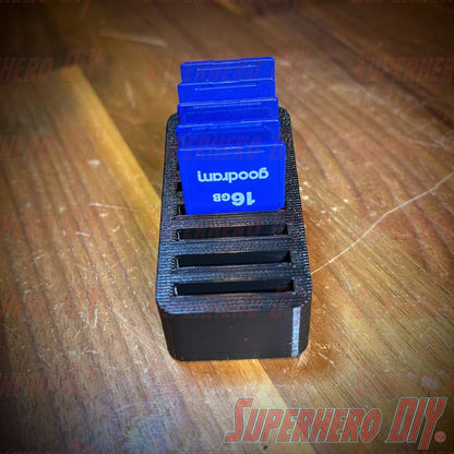 Parametric SD Card Holder | Memory card tray holds up to 8 SD cards | Desk organizer | Camera accessories - Superhero DIY