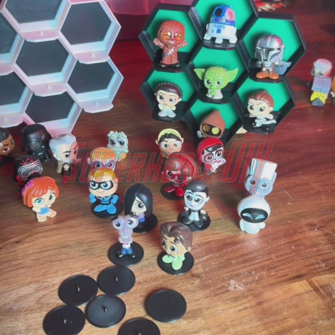 Display Stands for Disney Doorables Figures Peg Bases to Keep Standing alongside Disney mini figures collection.