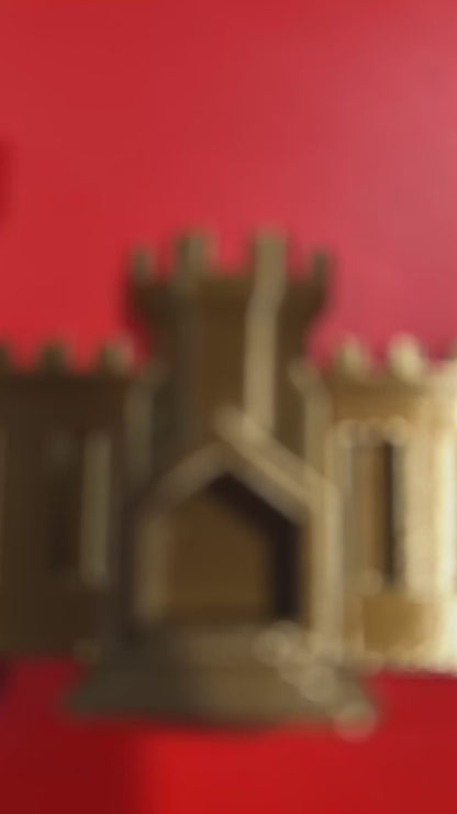 engineer castle display in shiny gold, great for combat engineers