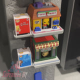 Stackable floating shelf for Bitty Pop Towns sets, designed to hold Funko figures and town box in a vertical wall-mounted display