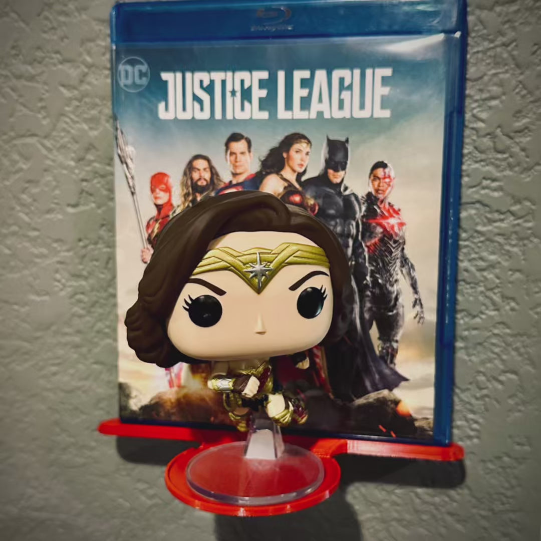 Wall-Mount Combo Shelf for Blu-rays, Games, Comics & Collectible Figures - Superhero DIY