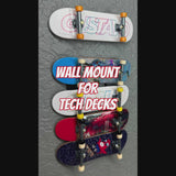 Video of Modular magnetic wall mount display for Tech Deck fingerboards, designed for easy wall installation and customizable layouts
