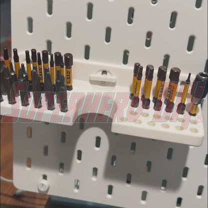 DeWalt Cordless Screwdriver Organizer for SKADIS T-Lock or Screw-In