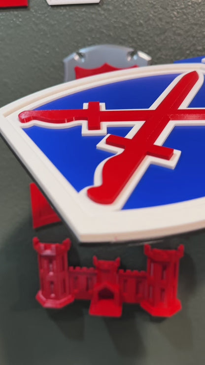 10th Mountain Division Insignia Display | 3D-Printed  | Multiple sizes