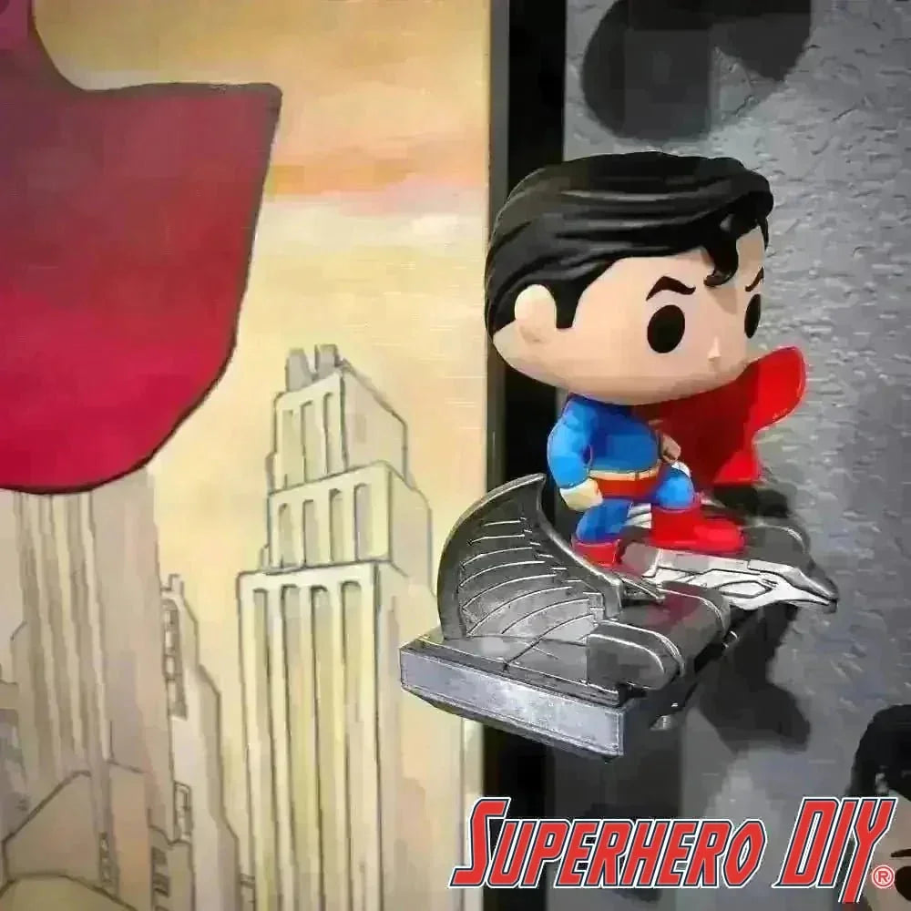 Rotating Shelf for Jim Lee Superman Funko Pop - Superhero DIY