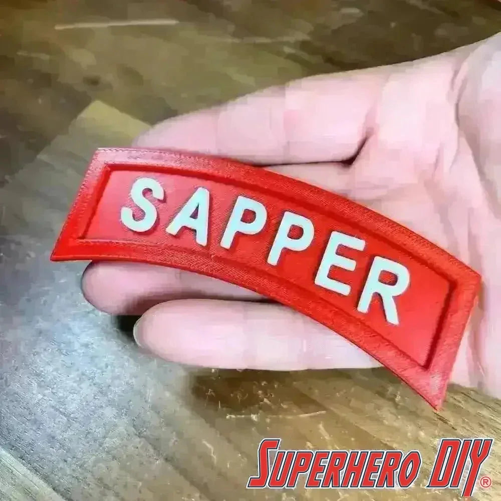 Sapper Tab | 3D-Printed Sapper Combat Engineer Tab | Multiple sizes available - Superhero DIY