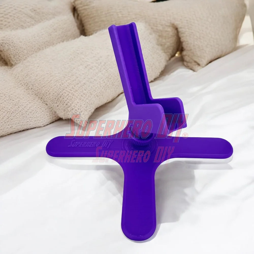 3D-printed side-reading stand for Kindle Paperwhite, made for hands-free reading in bed while lying on your side