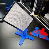 Hands-free Kindle bed holder supporting an iPad Air, ideal for comfortable reading in bed.