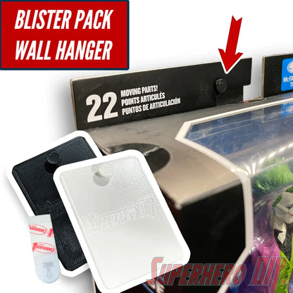 Check out the Simple Blister Pack Wall Hanger | Damage-free wall mount for action figures, die-cast cars, etc! from Superhero DIY! The perfect solution for only $0.79
