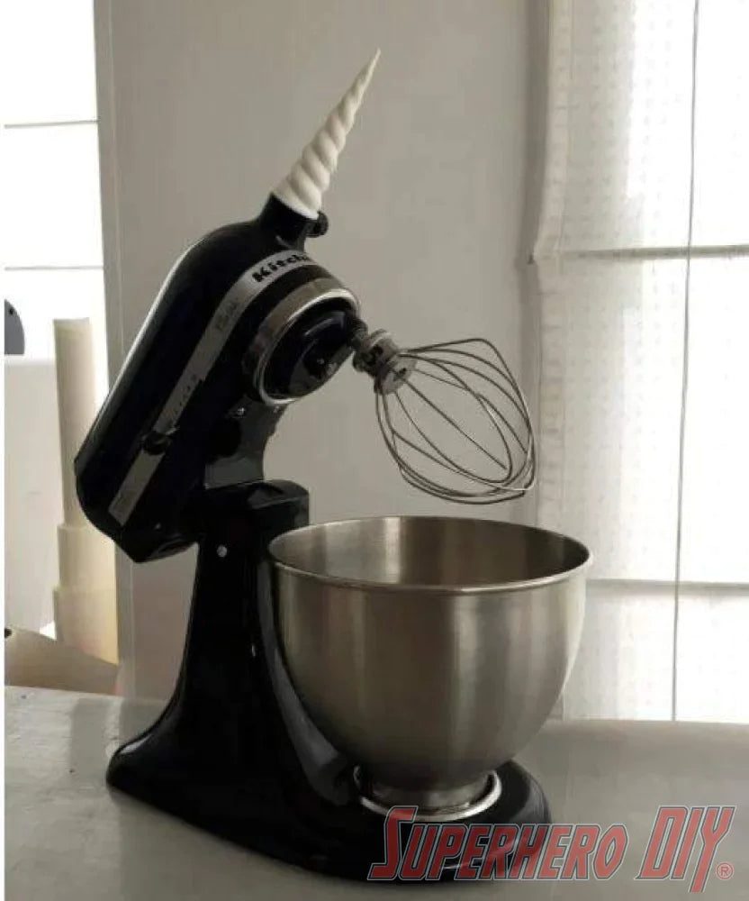 Spinning Unicorn Horn Attachment for KitchenAid Stand Mixer | SPINS when mixer runs! - Superhero DIY